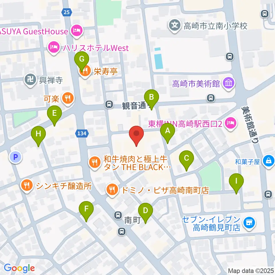 桐朋 子供のための音楽教室 高崎教室周辺の駐車場・コインパーキング一覧地図