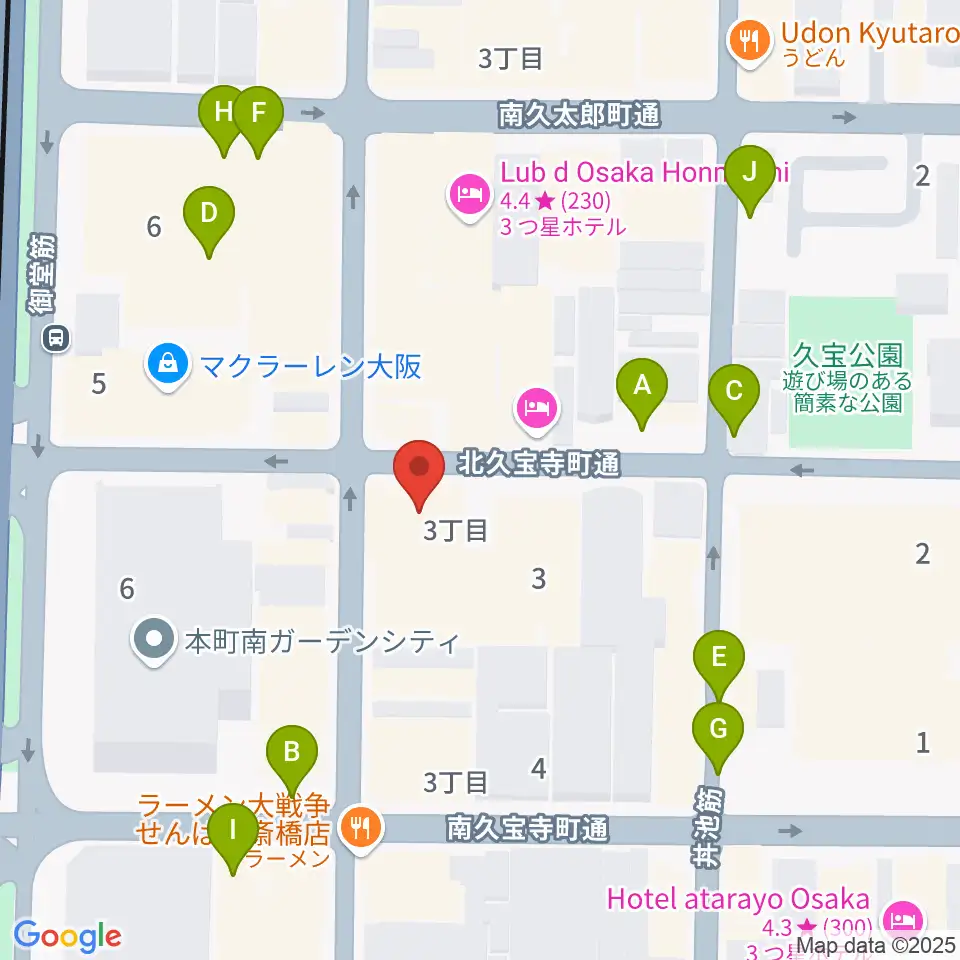 桐朋 子供のための音楽教室 大阪教室周辺の駐車場・コインパーキング一覧地図