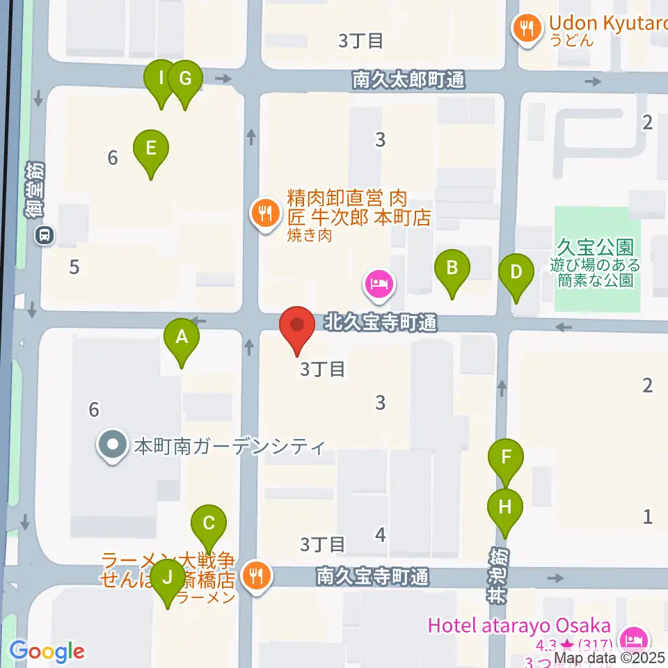 桐朋 子供のための音楽教室 大阪教室周辺の駐車場・コインパーキング一覧地図