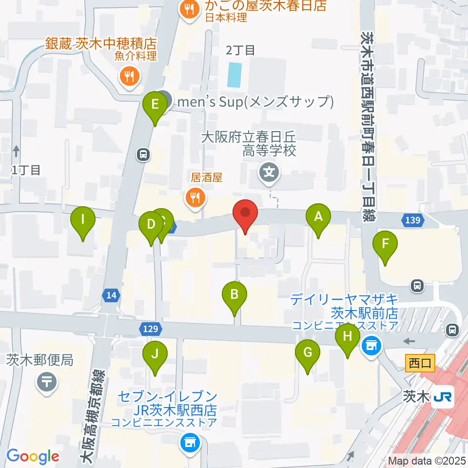 桐朋 子供のための音楽教室 茨木教室周辺の駐車場・コインパーキング一覧地図