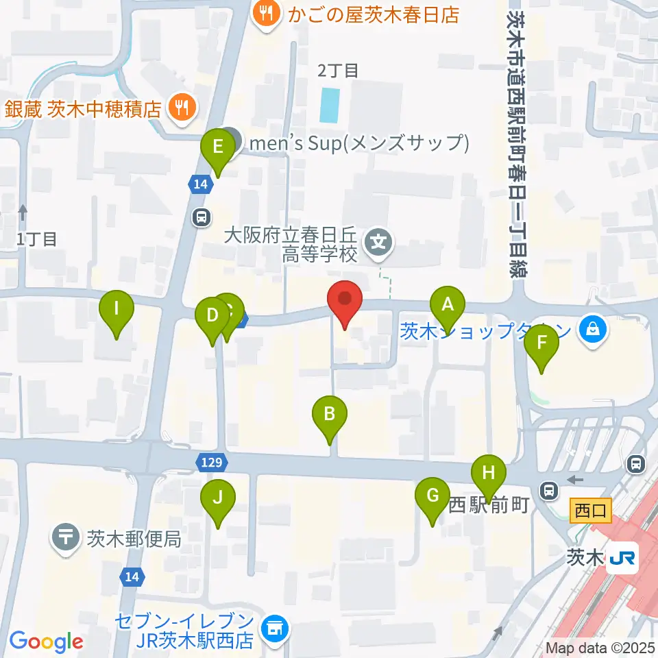 桐朋 子供のための音楽教室 茨木教室周辺の駐車場・コインパーキング一覧地図