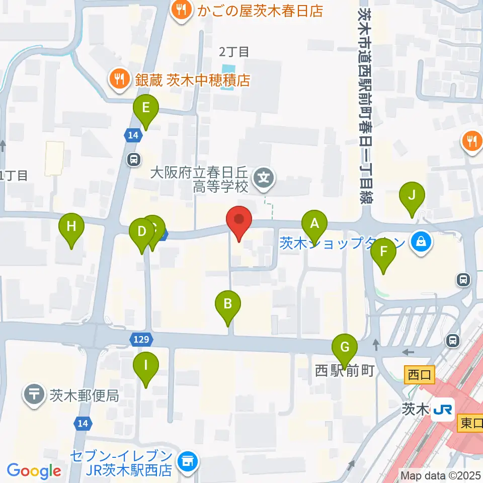 桐朋 子供のための音楽教室 茨木教室周辺の駐車場・コインパーキング一覧地図