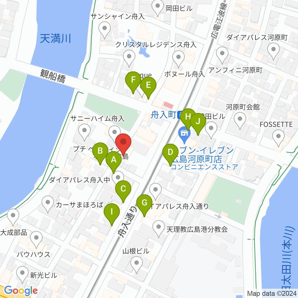 桐朋 子供のための音楽教室 広島教室周辺の駐車場・コインパーキング一覧地図