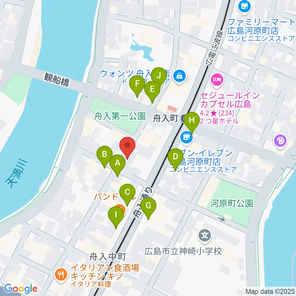 桐朋 子供のための音楽教室 広島教室周辺の駐車場・コインパーキング一覧地図