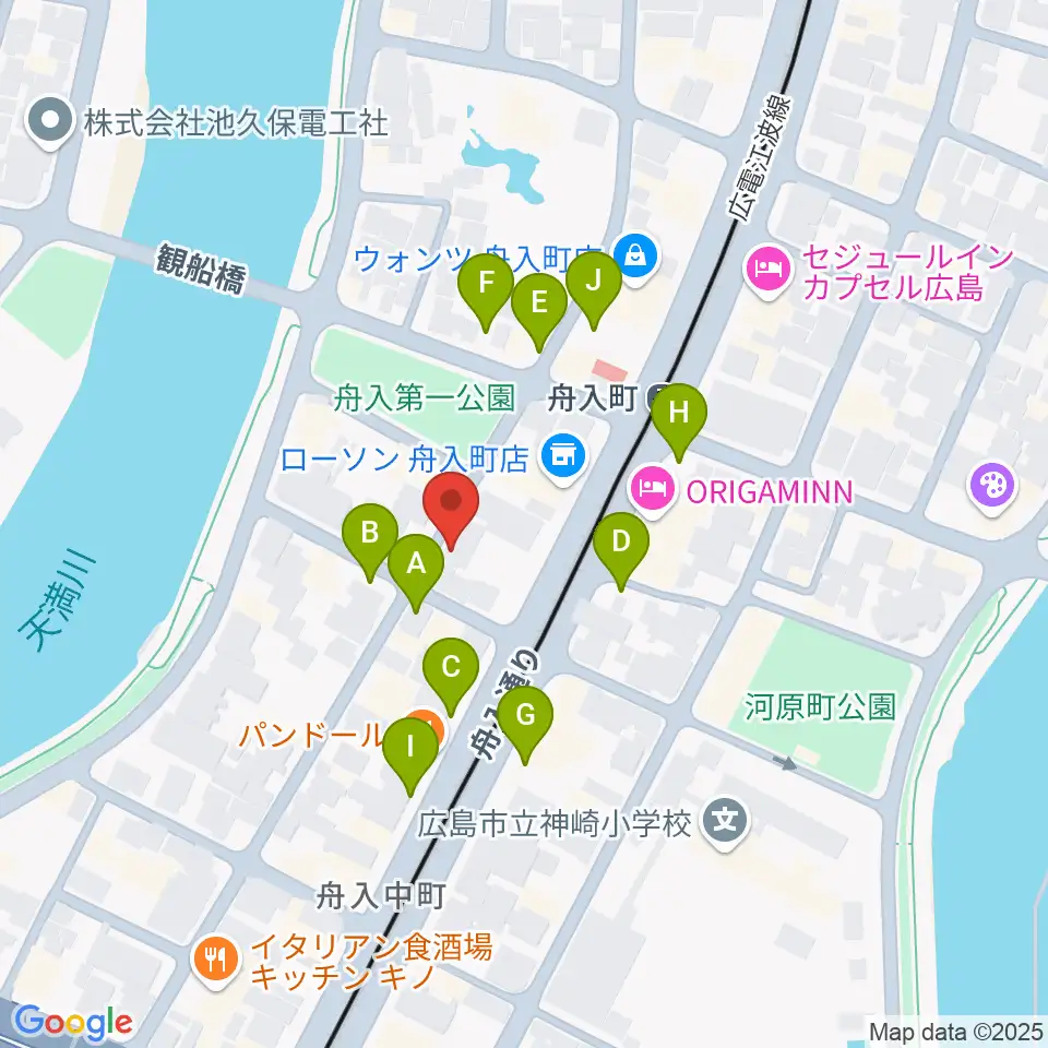 桐朋 子供のための音楽教室 広島教室周辺の駐車場・コインパーキング一覧地図