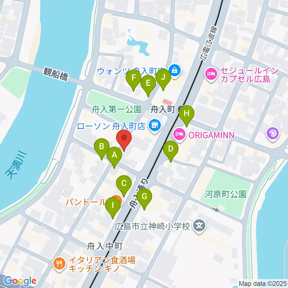桐朋 子供のための音楽教室 広島教室周辺の駐車場・コインパーキング一覧地図