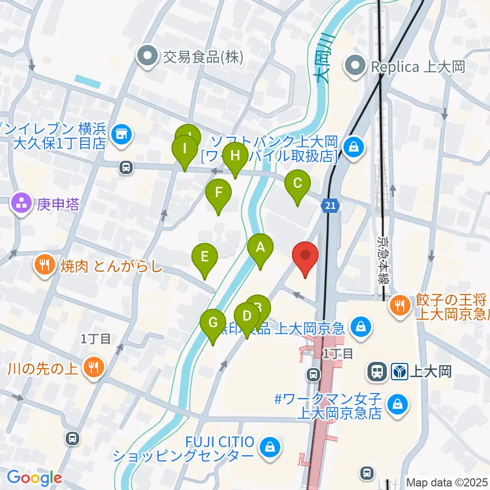 フレンド楽器 ソナーレ上大岡周辺の駐車場・コインパーキング一覧地図