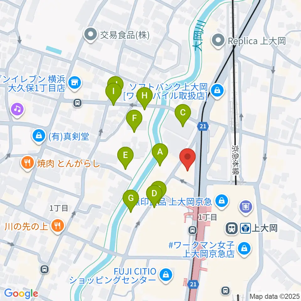 フレンド楽器 ソナーレ上大岡周辺の駐車場・コインパーキング一覧地図