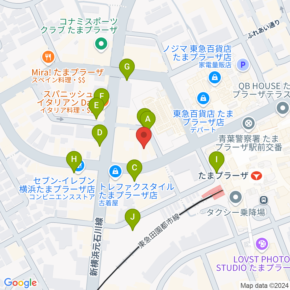 音教楽器店周辺の駐車場・コインパーキング一覧地図