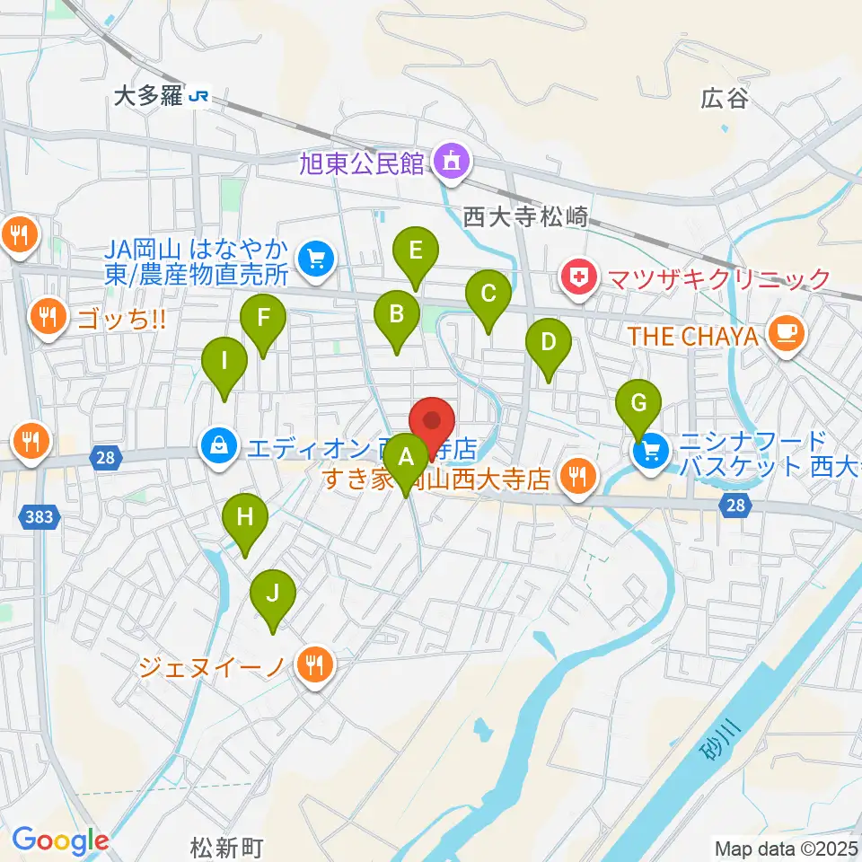 こだま楽器周辺の駐車場・コインパーキング一覧地図