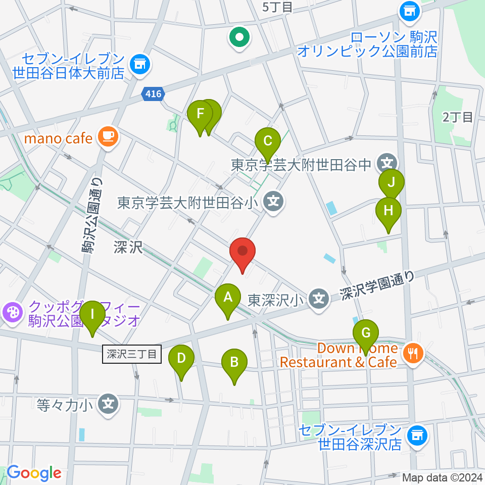 アライブレコーディングスタジオ周辺の駐車場・コインパーキング一覧地図