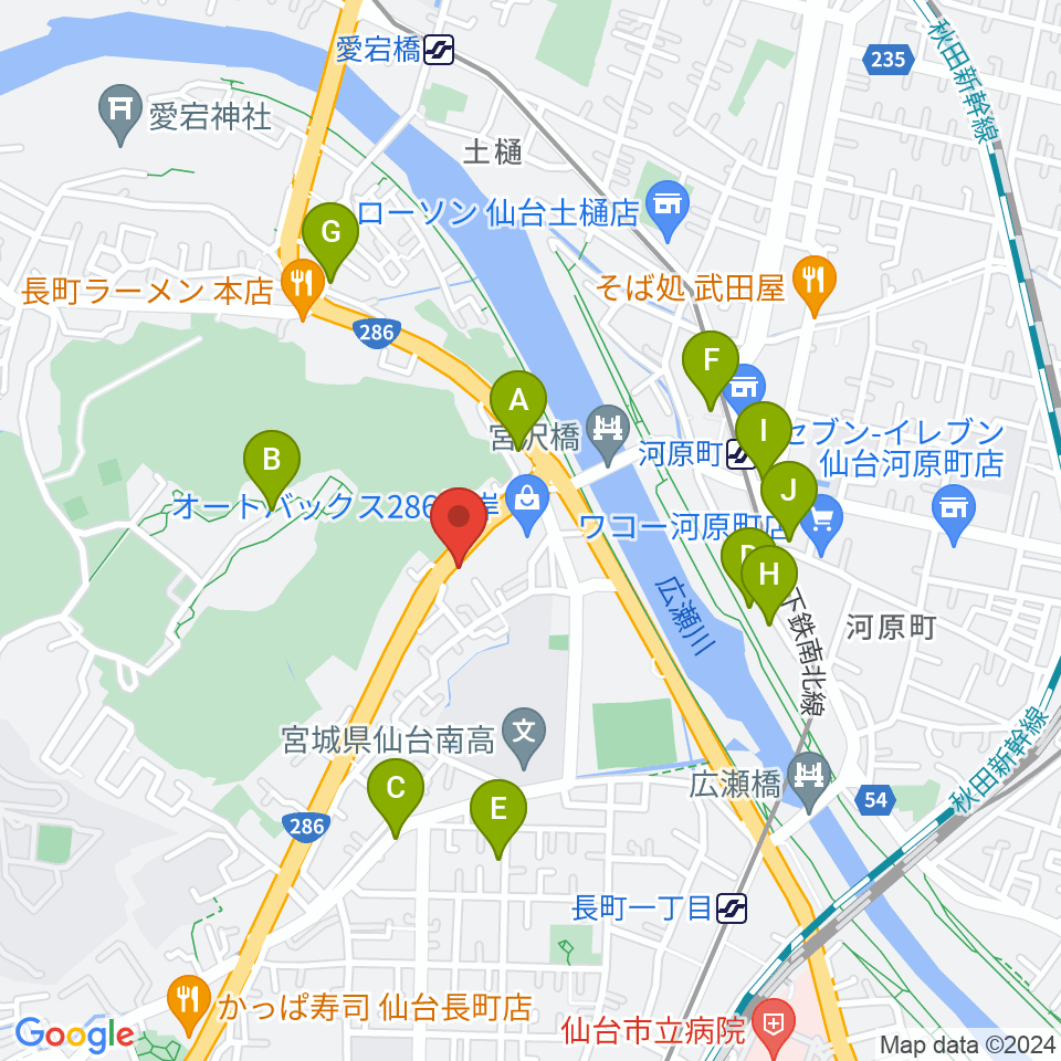 STUDIO B/2 286店周辺の駐車場・コインパーキング一覧地図