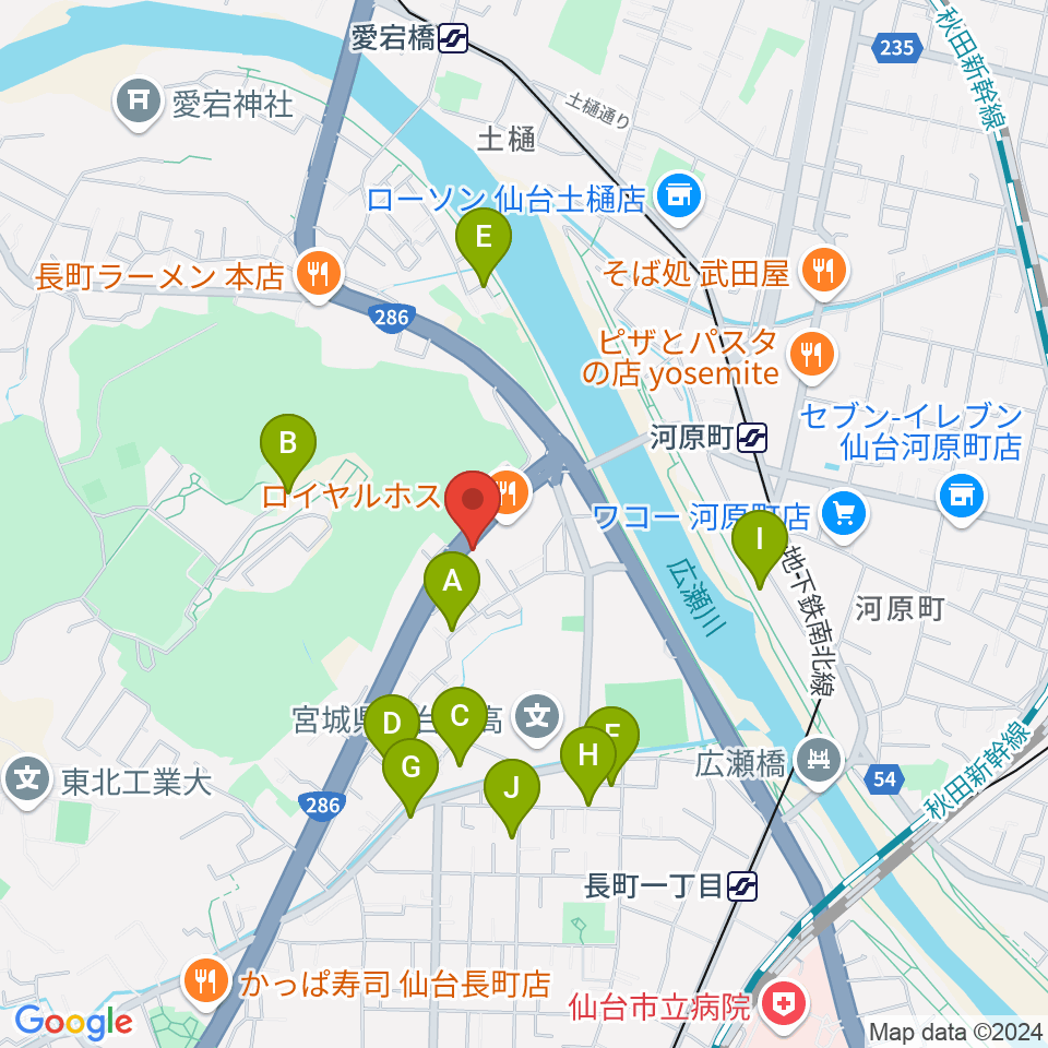 STUDIO B/2 286店周辺の駐車場・コインパーキング一覧地図