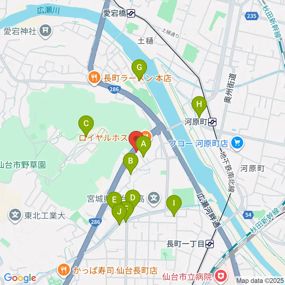 STUDIO B/2 286店周辺の駐車場・コインパーキング一覧地図