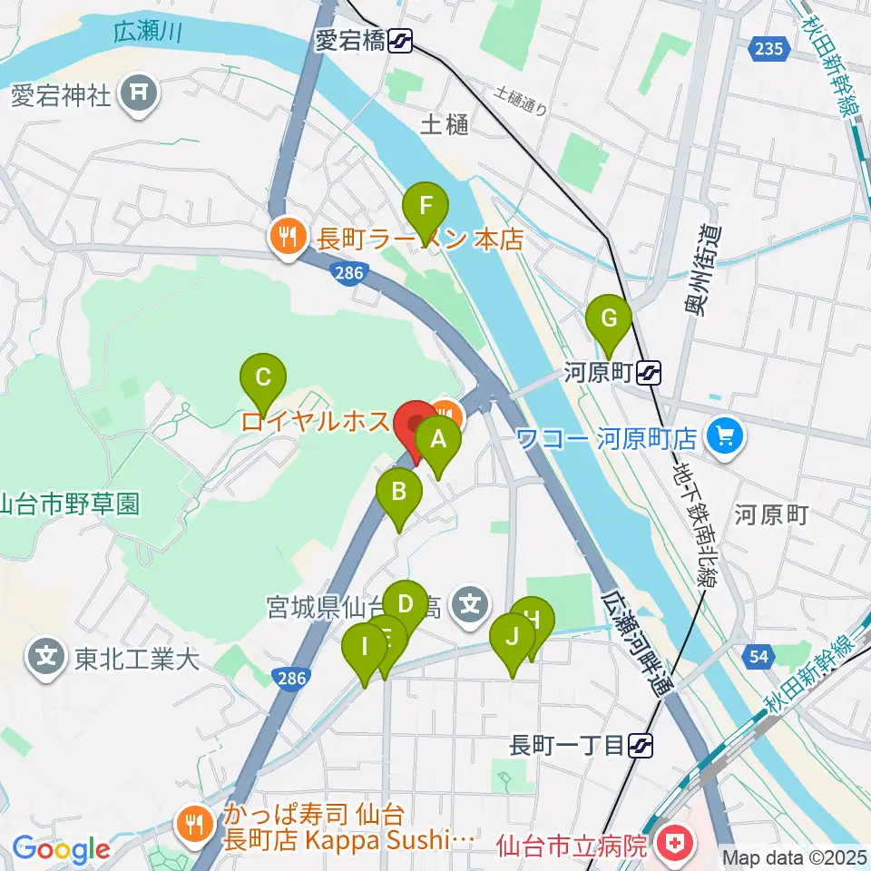 STUDIO B/2 286店周辺の駐車場・コインパーキング一覧地図