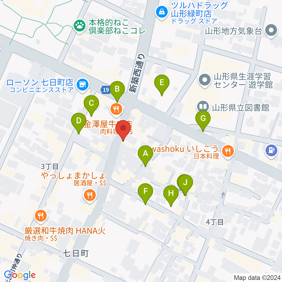 フランク ロイド ライト周辺の駐車場・コインパーキング一覧地図