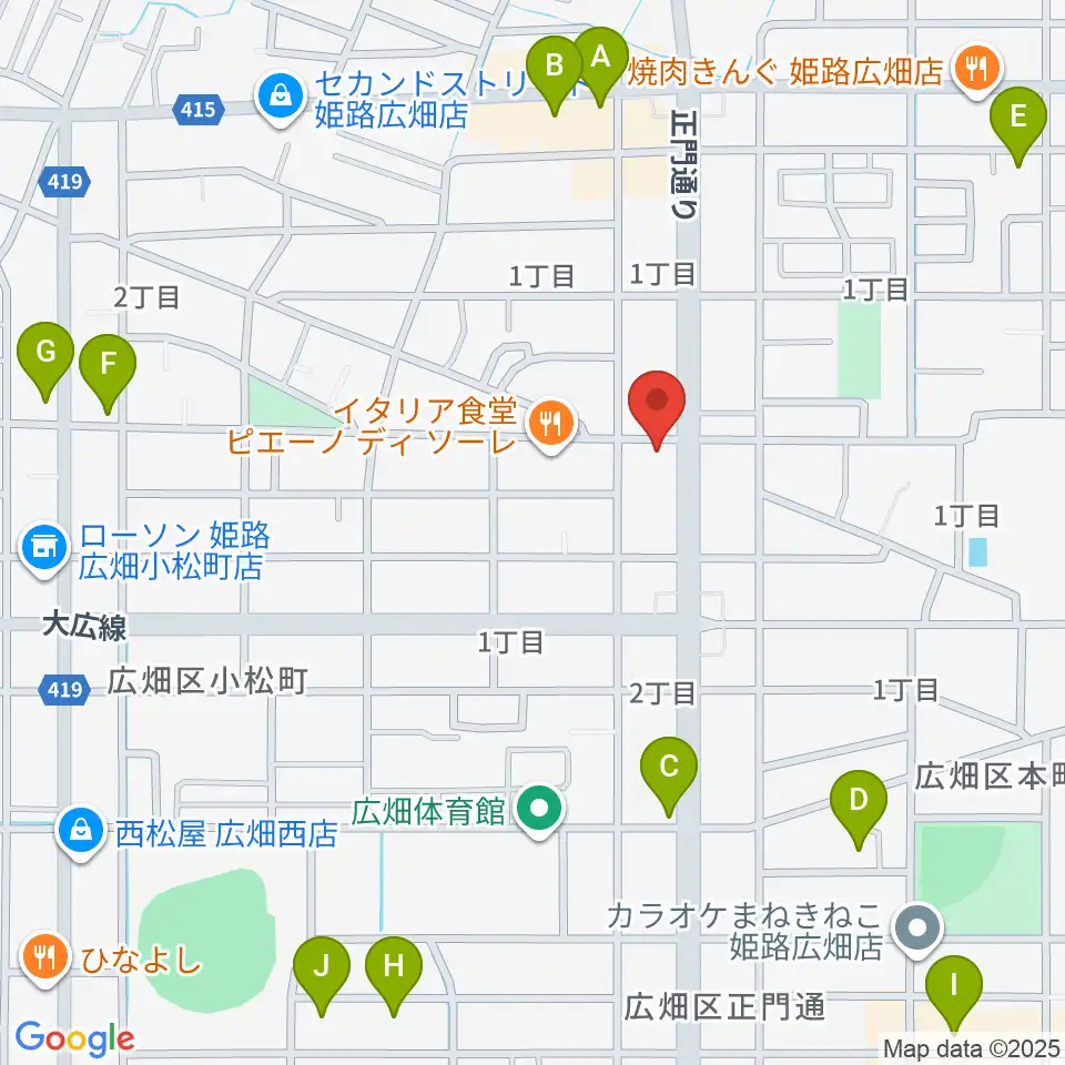 やぎ楽器 広畑店周辺の駐車場・コインパーキング一覧地図