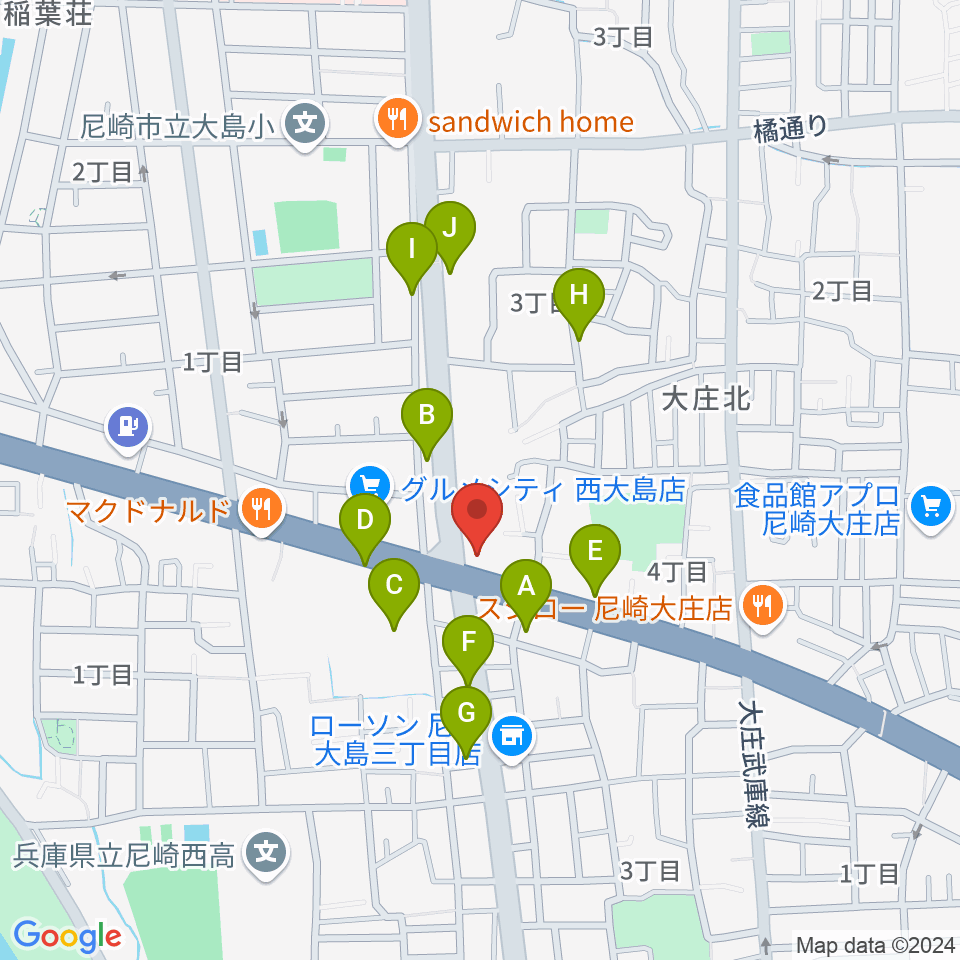 ライブスポットKURA 周辺の駐車場・コインパーキング一覧地図