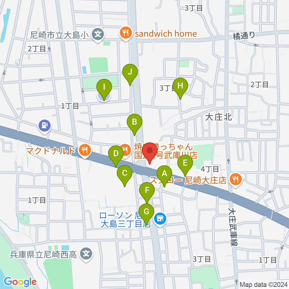 ライブスポットKURA 周辺の駐車場・コインパーキング一覧地図