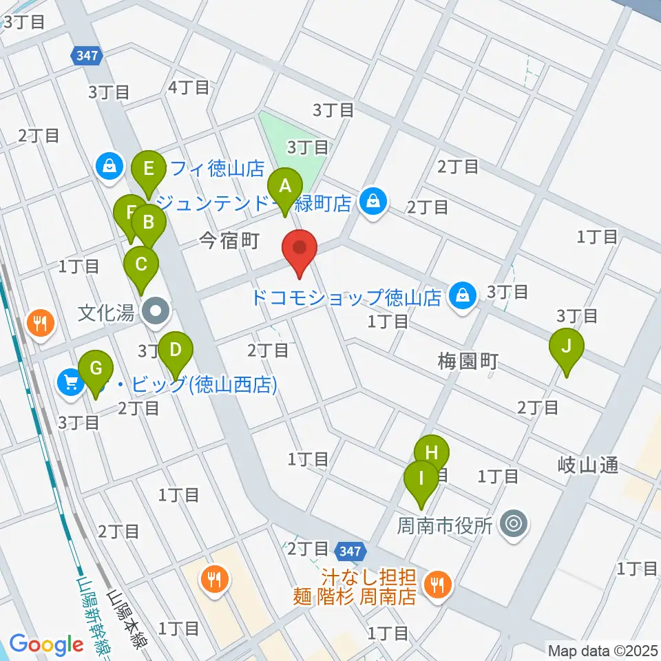 ポップス川上周南ピアノ館周辺の駐車場・コインパーキング一覧地図