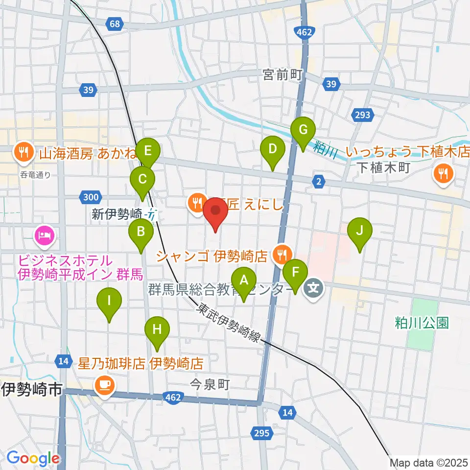 REFUGE Isesaki Studio周辺の駐車場・コインパーキング一覧地図
