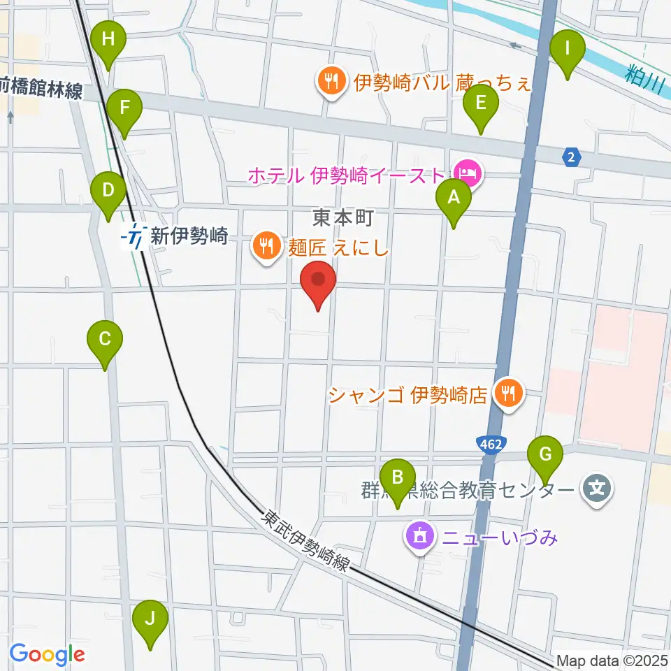 REFUGE Isesaki Studio周辺の駐車場・コインパーキング一覧地図