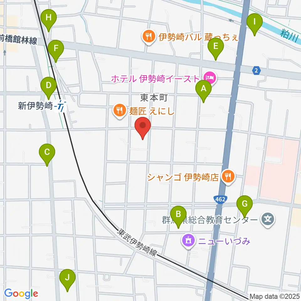 REFUGE Isesaki Studio周辺の駐車場・コインパーキング一覧地図