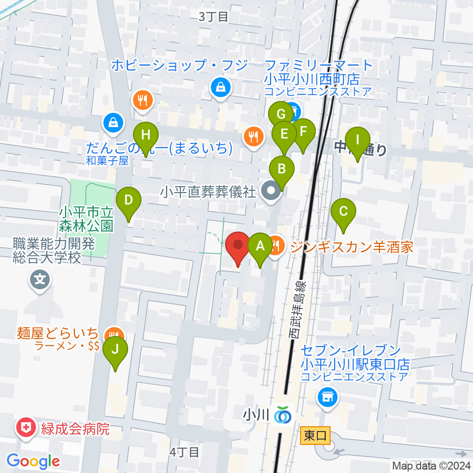 小川 STUDIO M周辺の駐車場・コインパーキング一覧地図