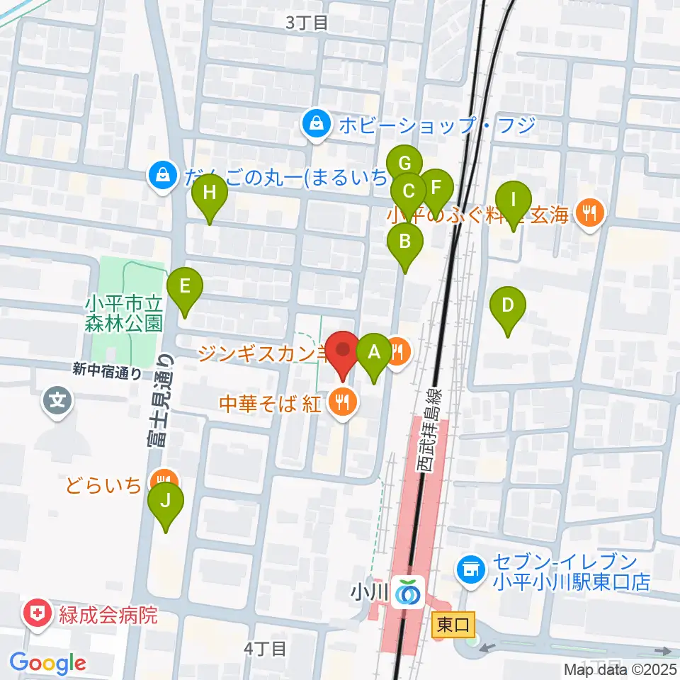 Studio M周辺の駐車場・コインパーキング一覧地図