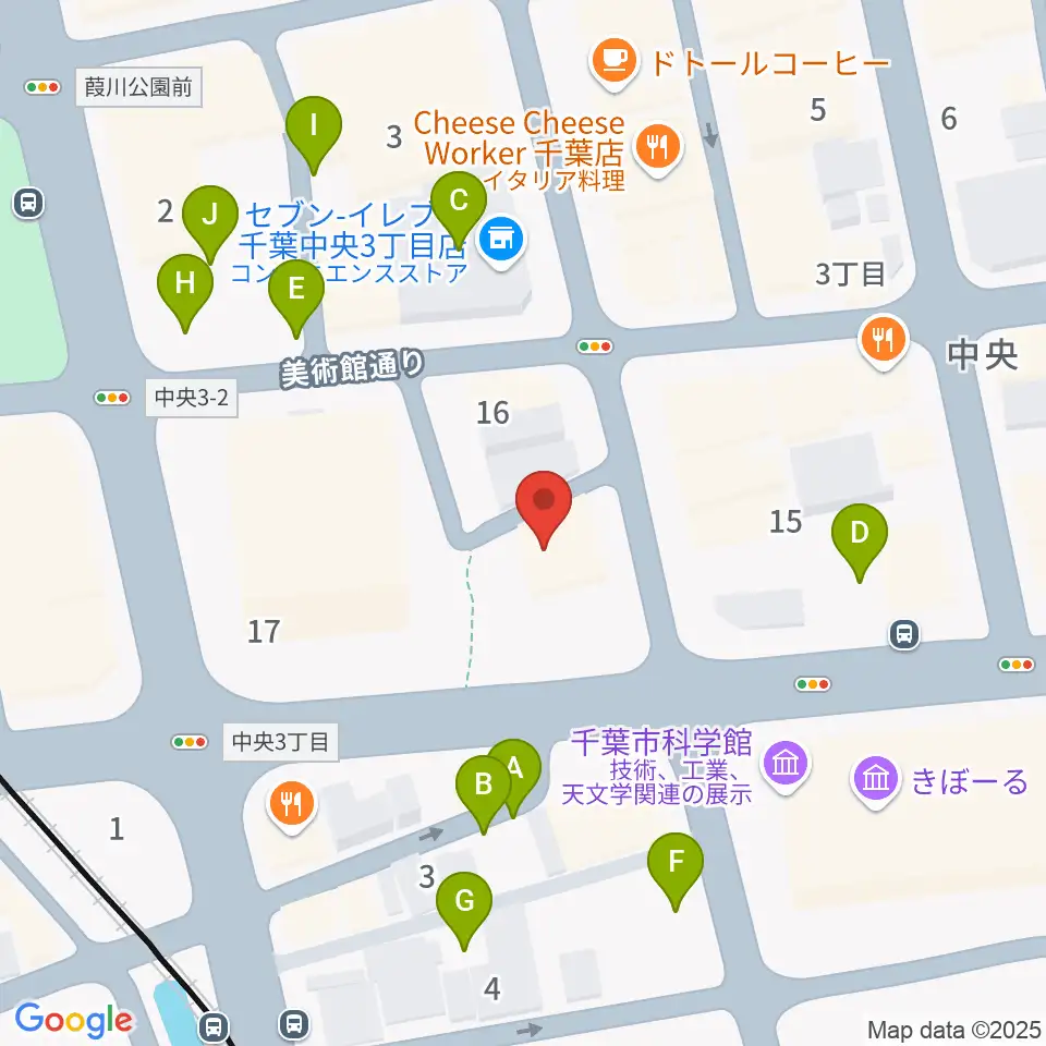千葉スターナイト周辺の駐車場・コインパーキング一覧地図