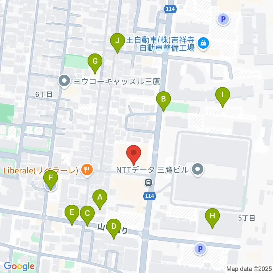 ギタースタジオhacchi周辺の駐車場・コインパーキング一覧地図