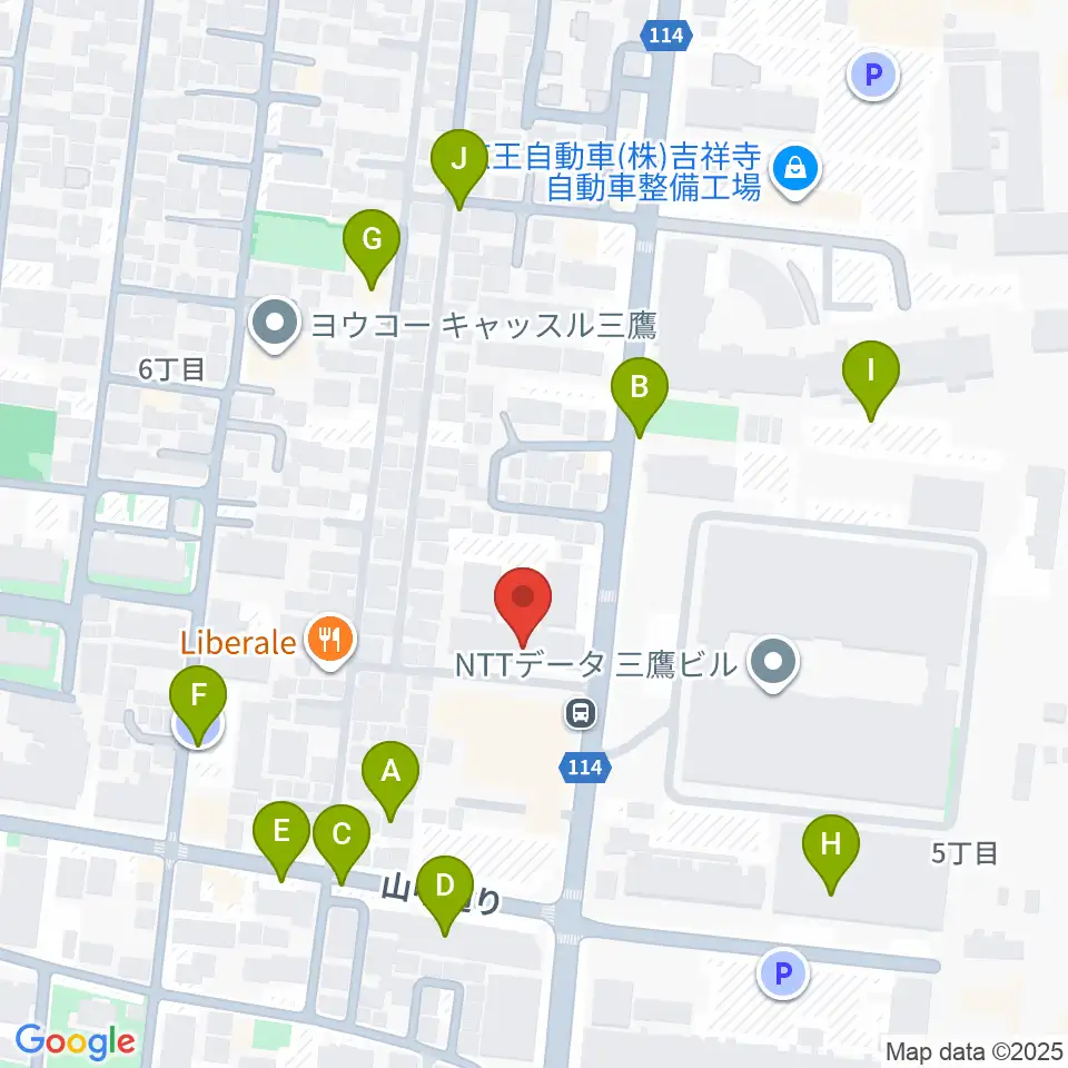 ギタースタジオhacchi周辺の駐車場・コインパーキング一覧地図