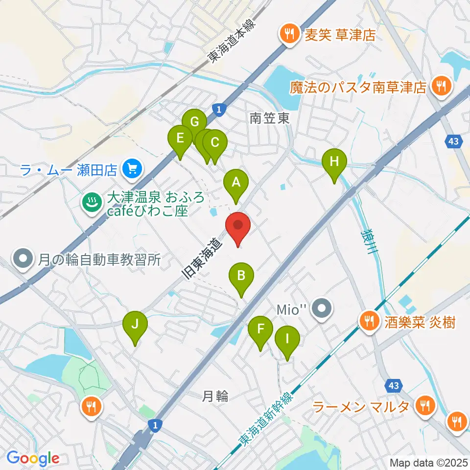 ライブスタジオL.Q.周辺の駐車場・コインパーキング一覧地図