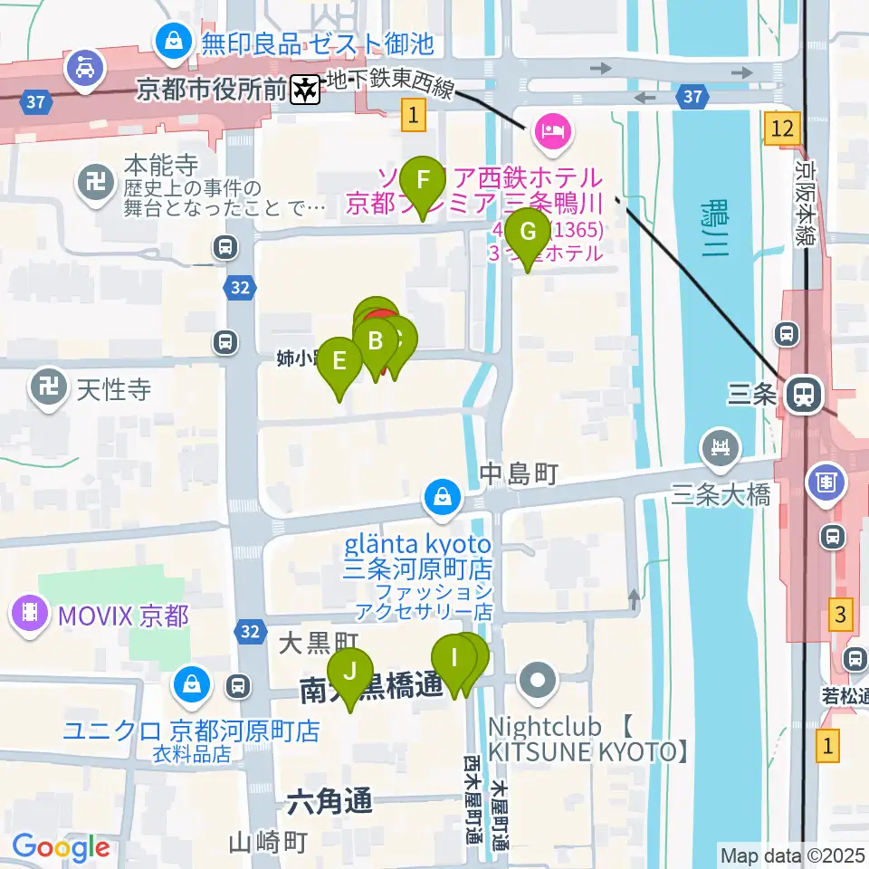 スタジオラグ河原町店周辺の駐車場・コインパーキング一覧地図