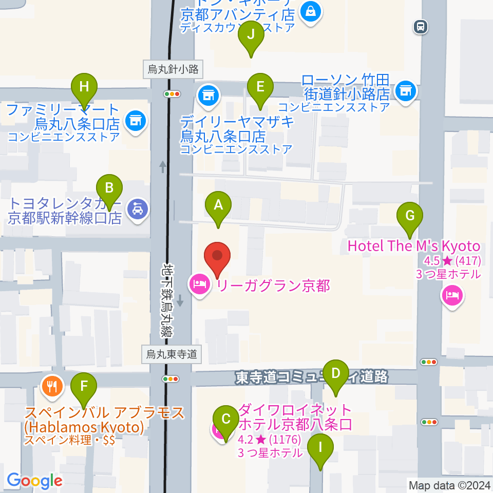 ノリキスタジオ周辺の駐車場・コインパーキング一覧地図