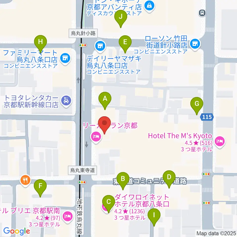 ノリキスタジオ周辺の駐車場・コインパーキング一覧地図