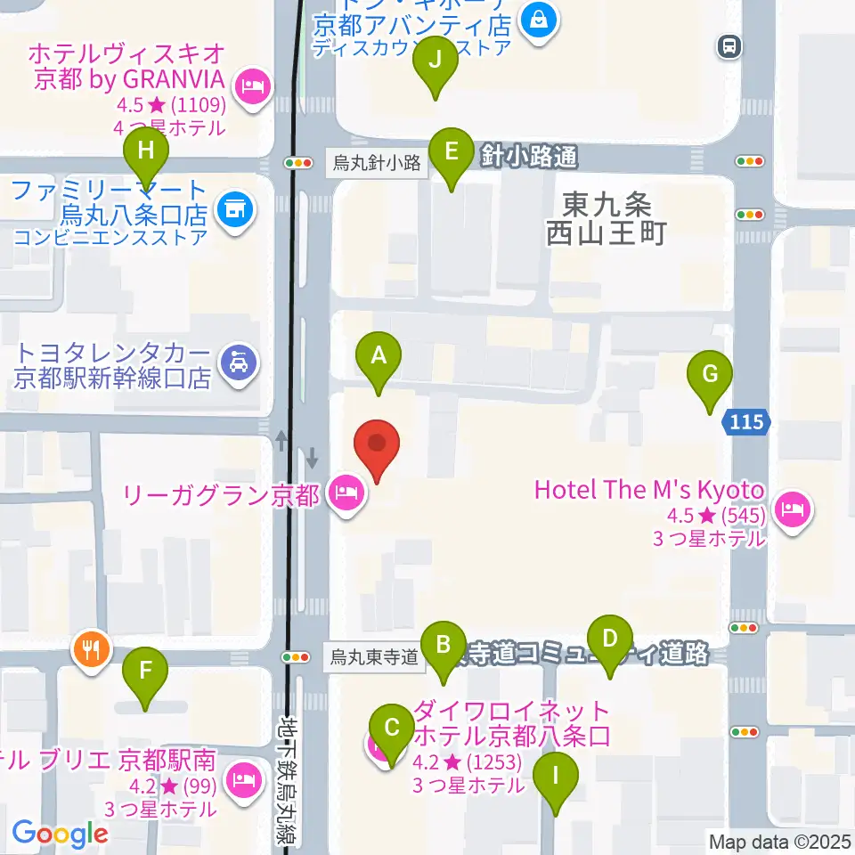 ノリキスタジオ周辺の駐車場・コインパーキング一覧地図