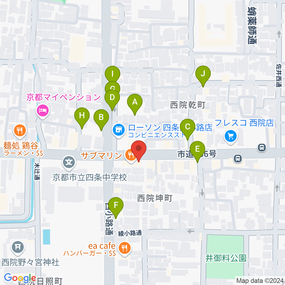 スタジオハナマウイOKUSHA周辺の駐車場・コインパーキング一覧地図