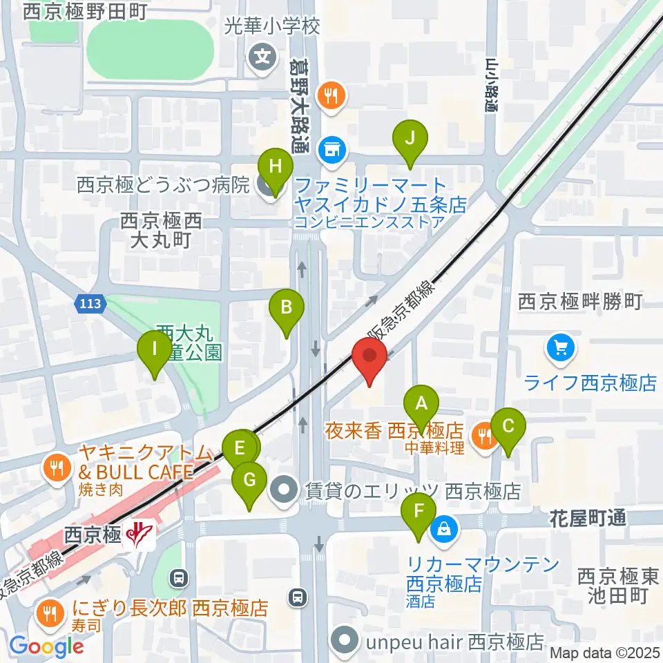 西京極STUDIO IZ周辺の駐車場・コインパーキング一覧地図