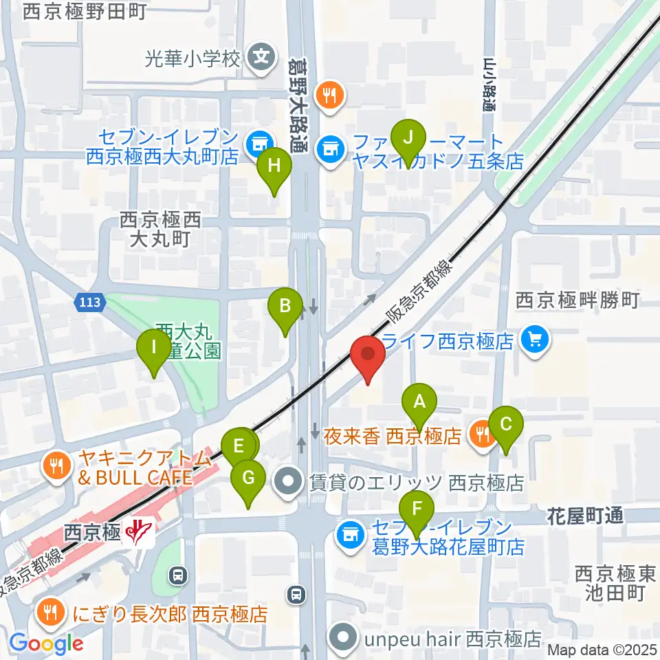西京極STUDIO IZ周辺の駐車場・コインパーキング一覧地図