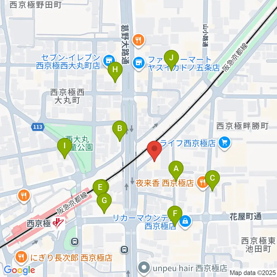 西京極STUDIO IZ周辺の駐車場・コインパーキング一覧地図
