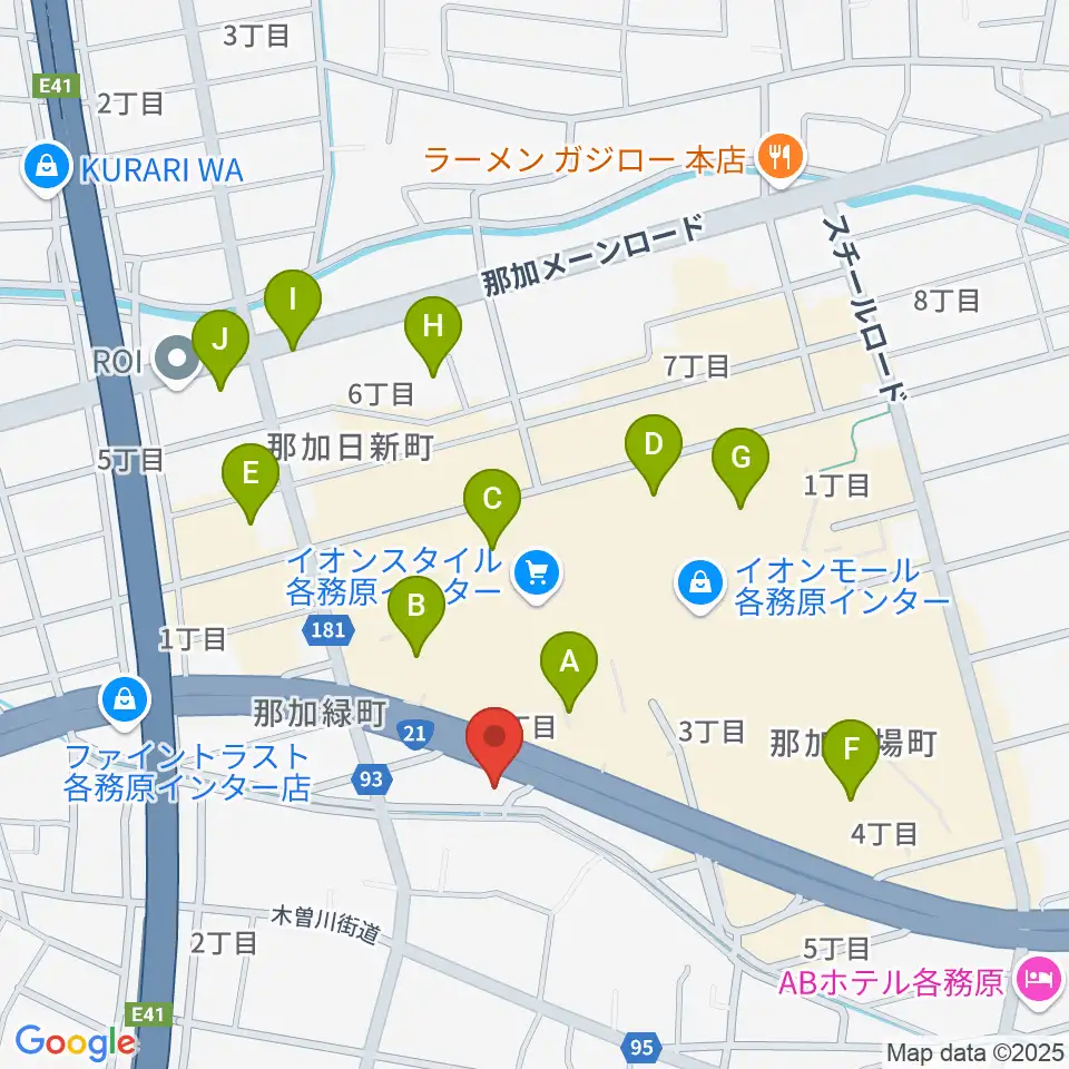 GOUスタジオ周辺の駐車場・コインパーキング一覧地図