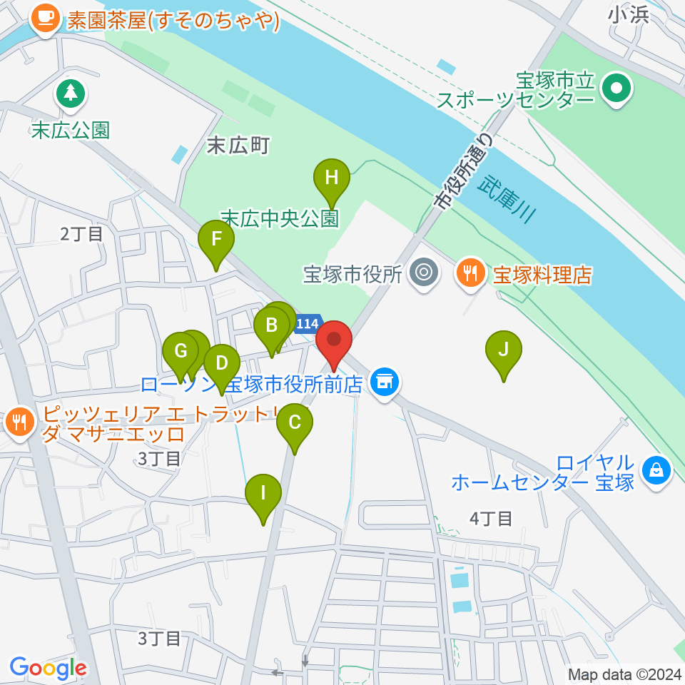 レインボースタジオ周辺の駐車場・コインパーキング一覧地図