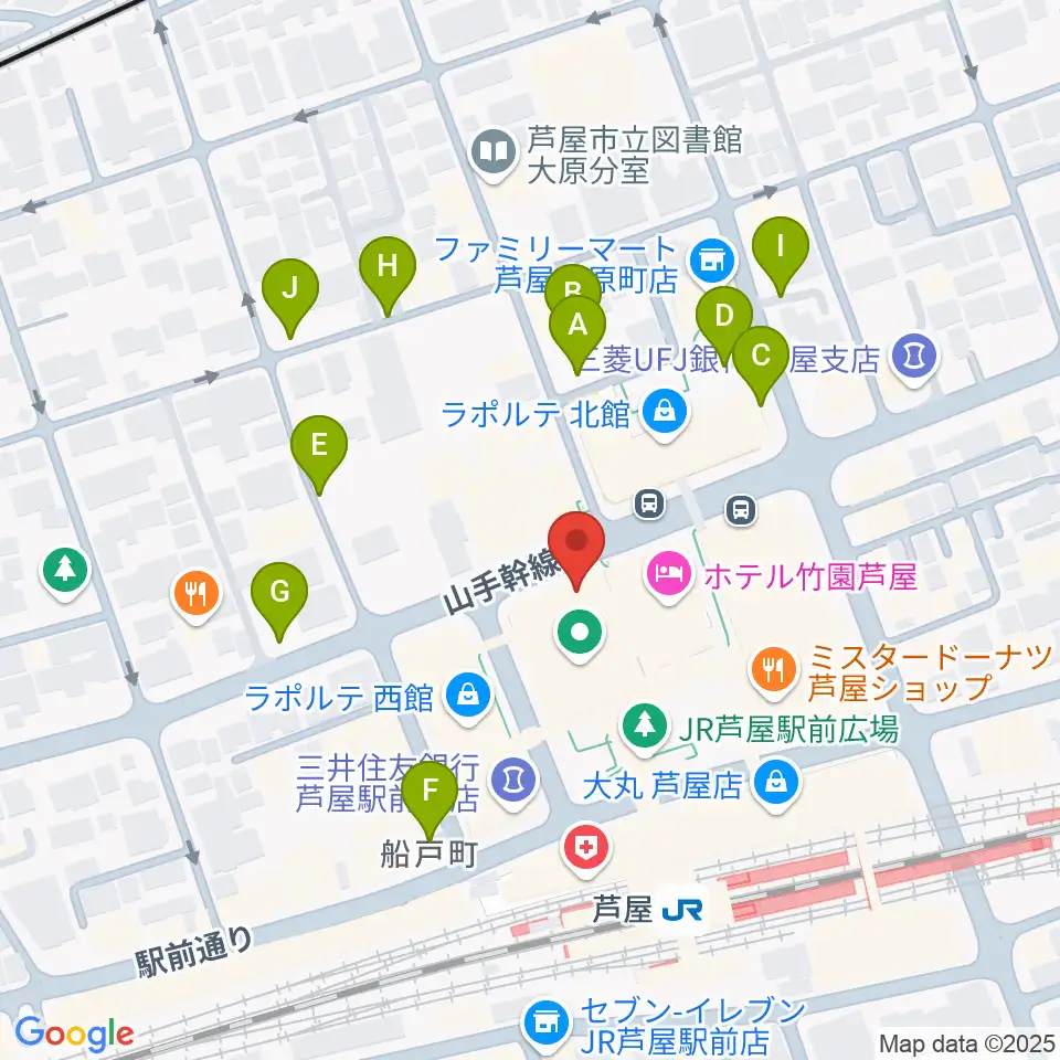 結城カルチャーセンター周辺の駐車場・コインパーキング一覧地図