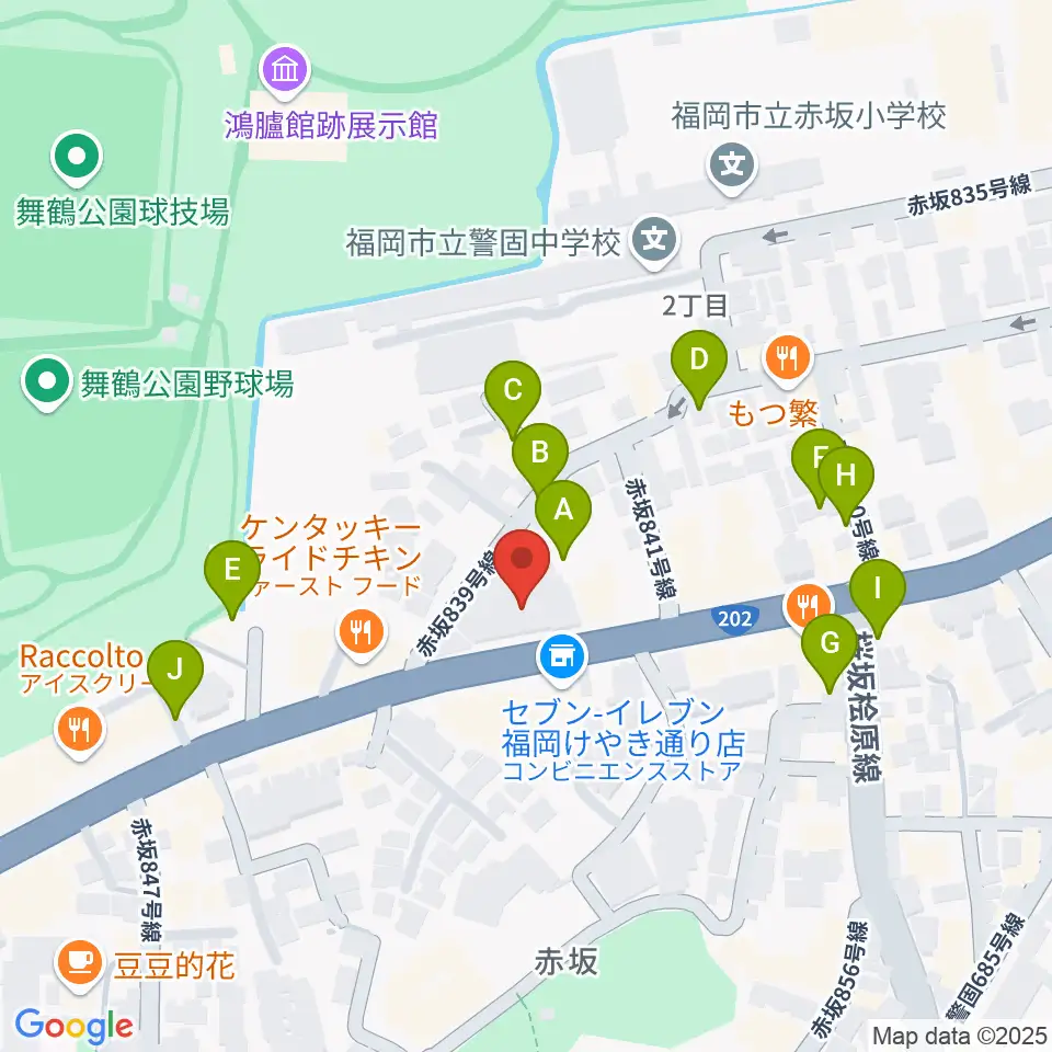 ファイネストピアノ福岡周辺の駐車場・コインパーキング一覧地図