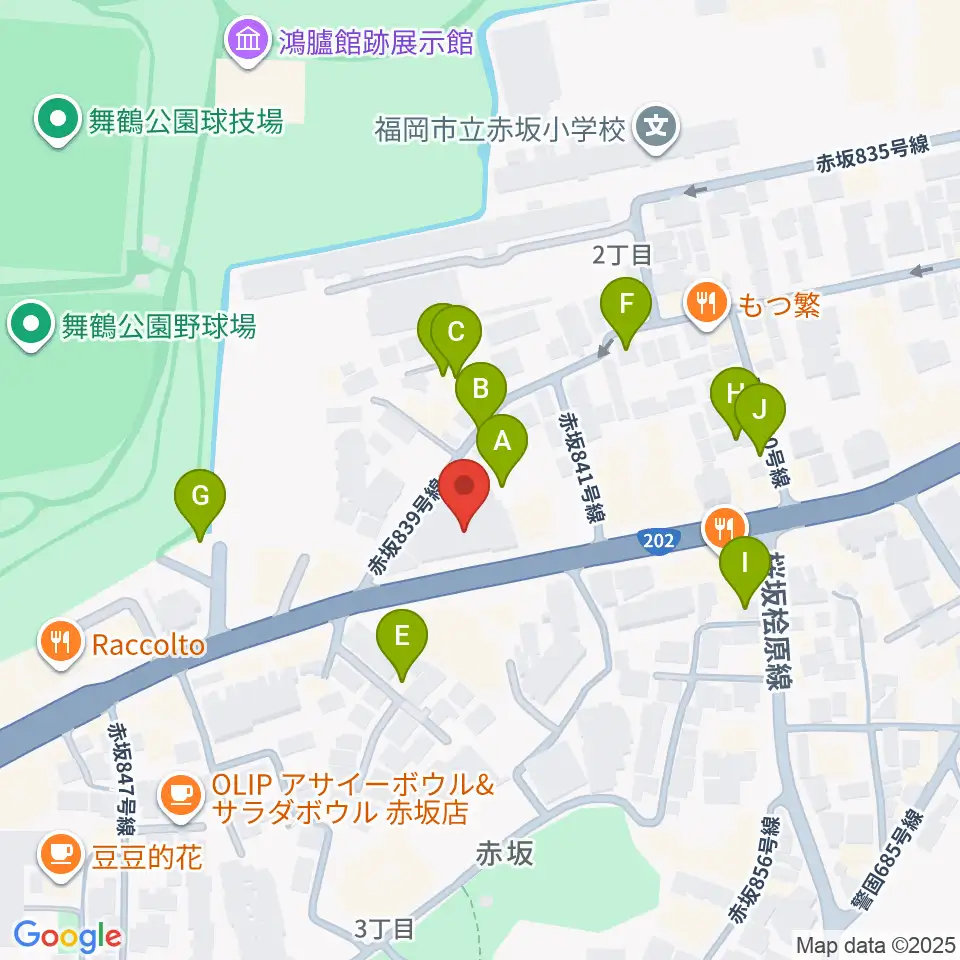 ファイネストピアノ福岡周辺の駐車場・コインパーキング一覧地図