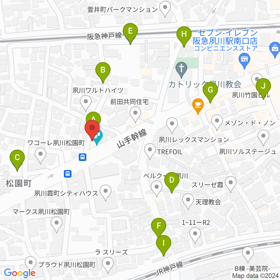 スタジオヌーブ周辺の駐車場・コインパーキング一覧地図