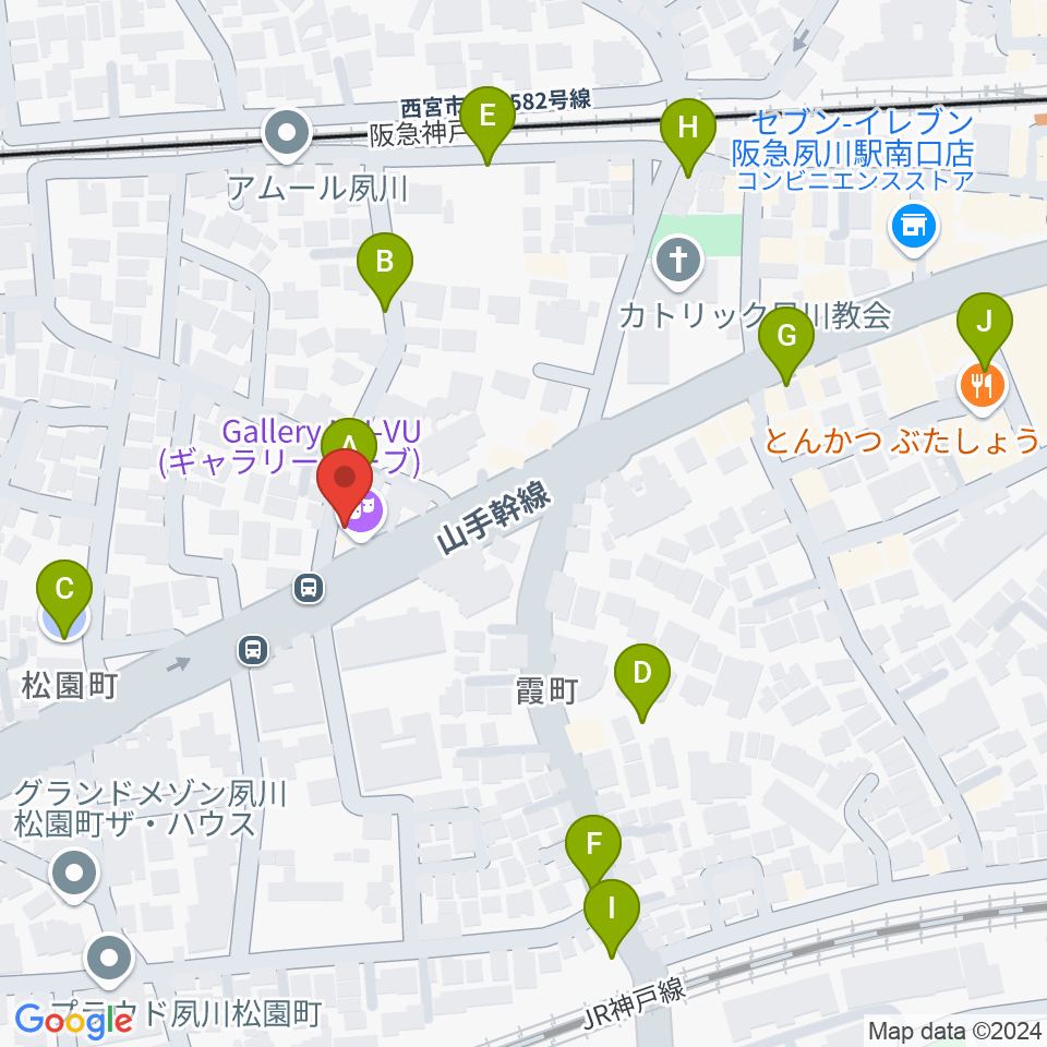 スタジオヌーブ周辺の駐車場・コインパーキング一覧地図