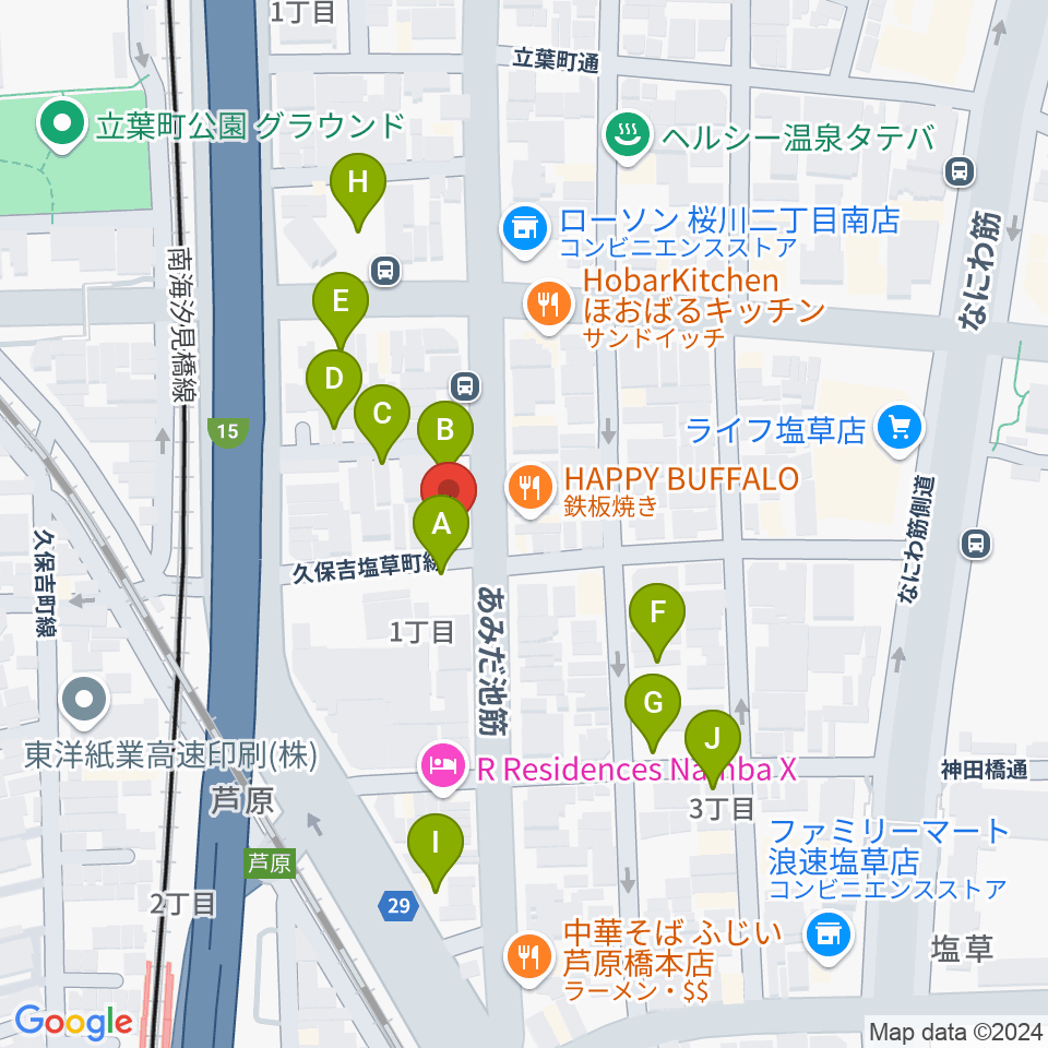 Studio & Caf'e MAKE周辺の駐車場・コインパーキング一覧地図