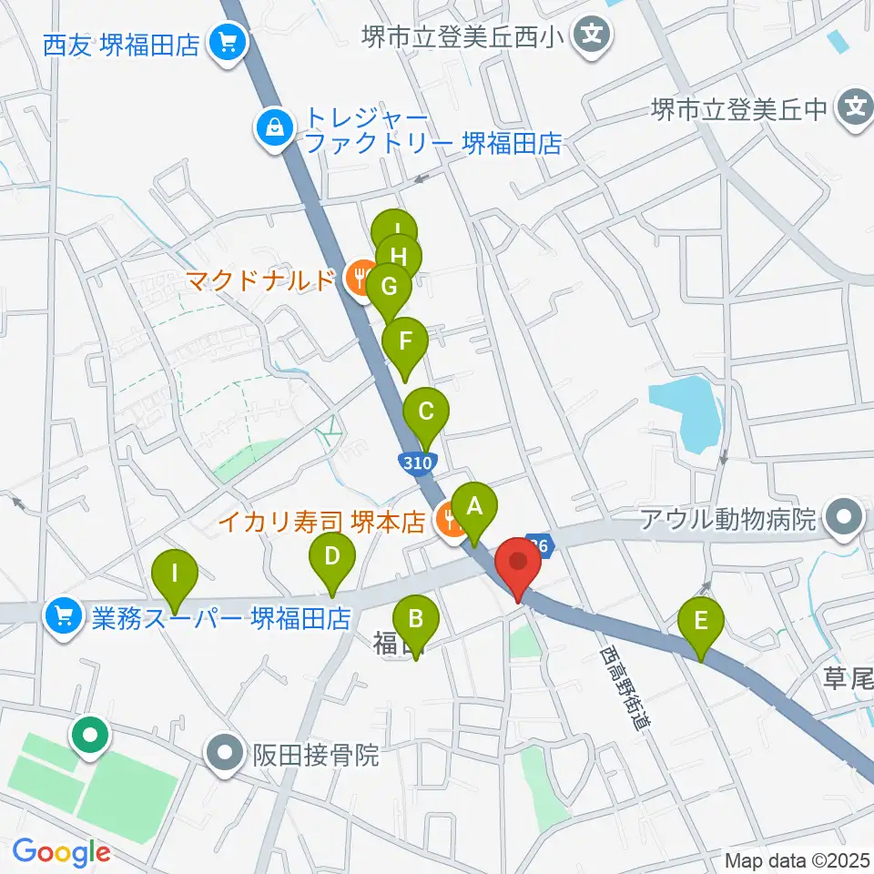 フクダスタジオ周辺の駐車場・コインパーキング一覧地図